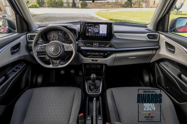 Suzuki Swift Top Gear 2024 award dashboard